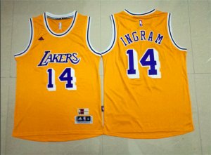 Maillot De Basket Los Angeles Lakers Brandon Ingram 14 Engrener Retro Jaune